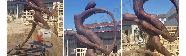 銅舞蹈人物雕塑，抽象男女人物雕塑，抽象跳舞人物銅雕塑