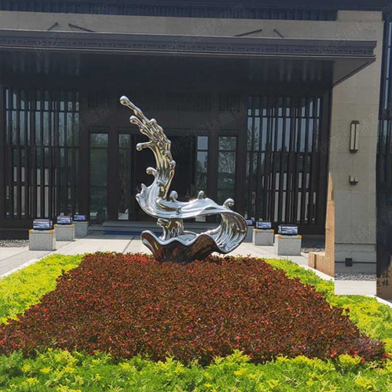 不銹鋼水滴雕塑，不銹鋼雕塑廠家