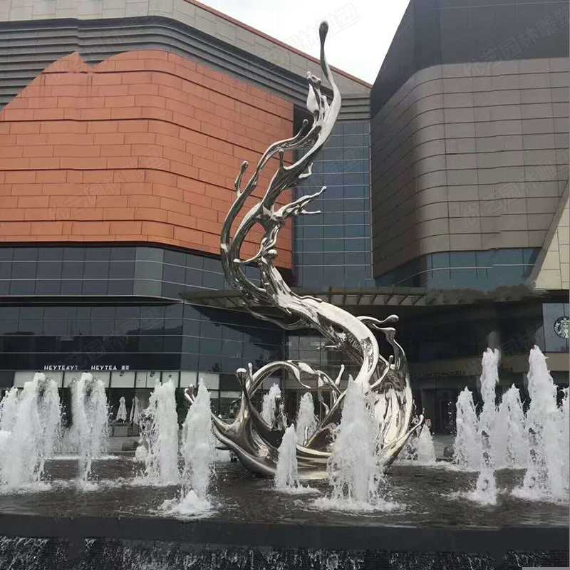 不銹鋼浪花雕塑，不銹鋼雕塑廠家
