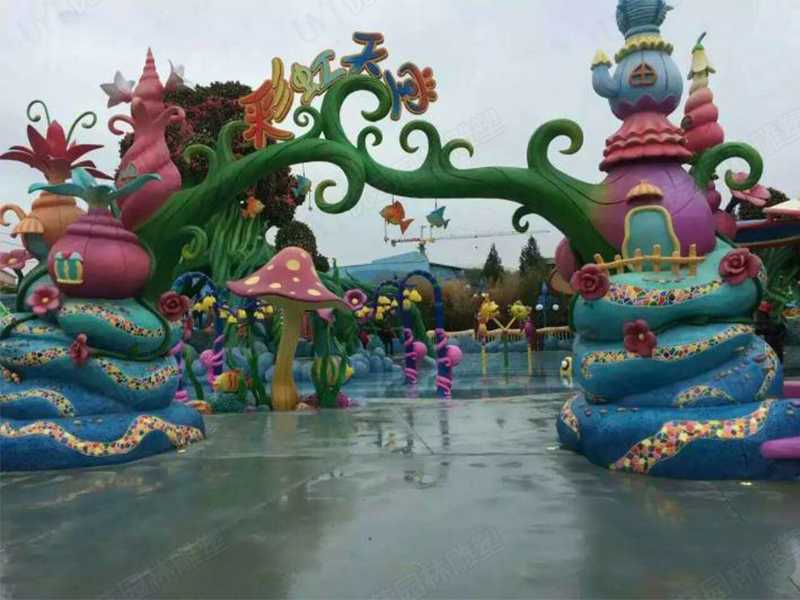 水泥雕塑，水泥卡通門頭