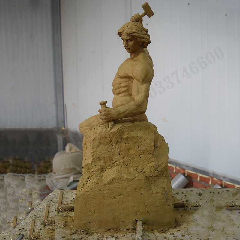 自我雕刻雕塑，自我雕刻擺件，雕刻自我